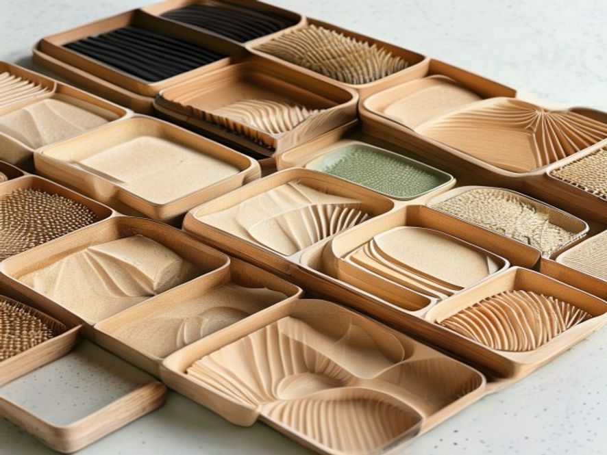 Molded pulp design samples